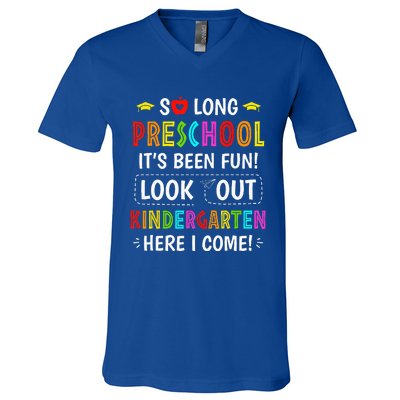 So Long Preschool Kindergarten Here I Come Graduation V-Neck T-Shirt