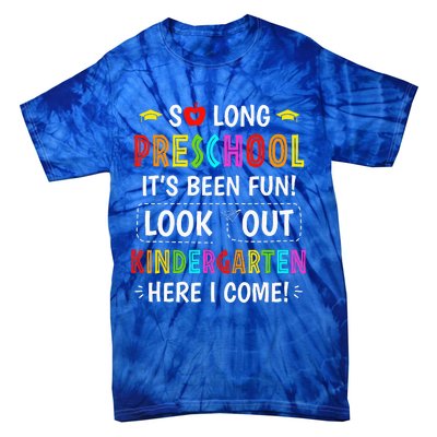 So Long Preschool Kindergarten Here I Come Graduation Tie-Dye T-Shirt