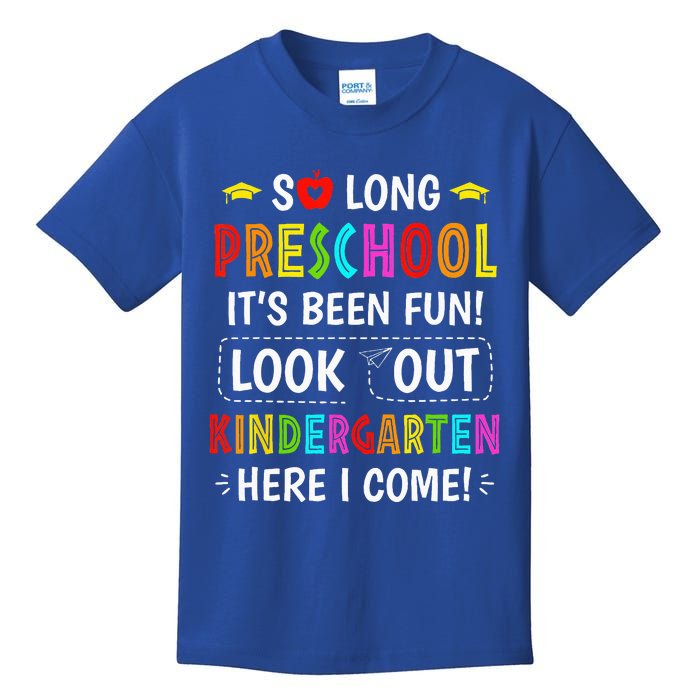 So Long Preschool Kindergarten Here I Come Graduation Kids T-Shirt