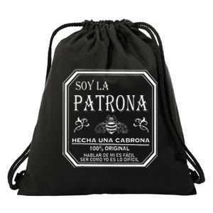 Soy La Patrona The Boss In Spanish La Jefa Drawstring Bag