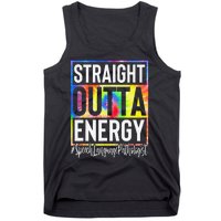 Speech Language Pathologist Straight Outta Energy Tie Dye Tank Top