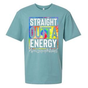 Speech Language Pathologist Straight Outta Energy Tie Dye Sueded Cloud Jersey T-Shirt