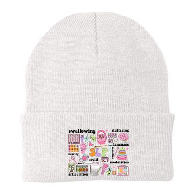Speech Language Pathologist Speech Therapy Slp Knit Cap Winter Beanie