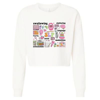 Speech Language Pathologist Speech Therapy Slp Cropped Pullover Crew