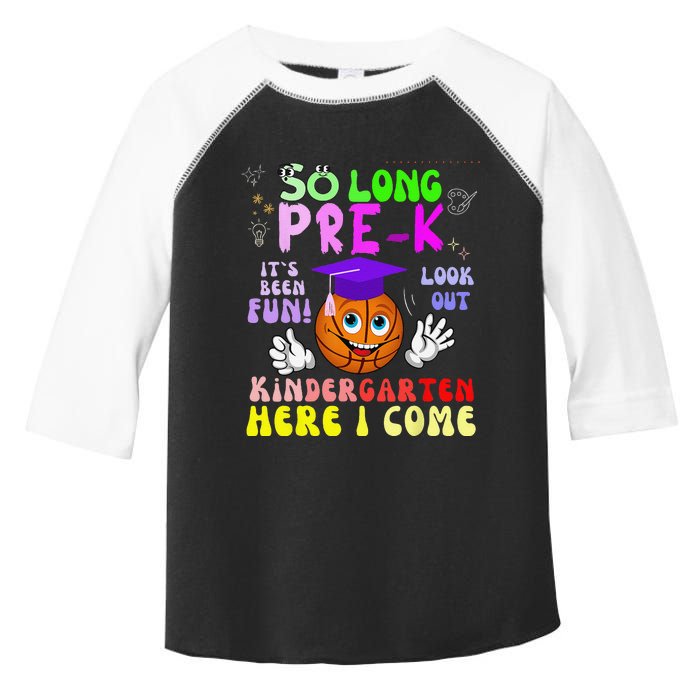 So Long PreK Kindergarten Here I Come basketball Graduation Toddler Fine Jersey T-Shirt