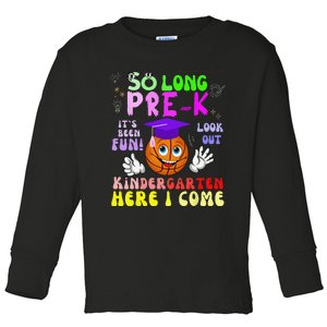 So Long PreK Kindergarten Here I Come basketball Graduation Toddler Long Sleeve Shirt