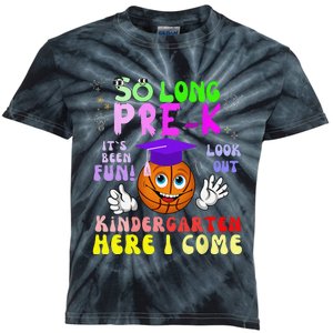 So Long PreK Kindergarten Here I Come basketball Graduation Kids Tie-Dye T-Shirt