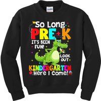 So Long PreK Kindergarten Here I Come Dinosaur Graduation Kids Sweatshirt