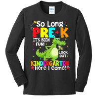 So Long PreK Kindergarten Here I Come Dinosaur Graduation Kids Long Sleeve Shirt