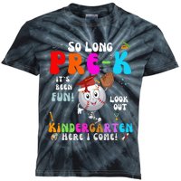 So Long PreK Kindergarten Here I Come Baseball Graduation Kids Tie-Dye T-Shirt