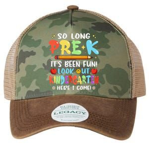 So Long PreK Its Been Fun Look Out Kindergarten Here I come Legacy Tie Dye Trucker Hat