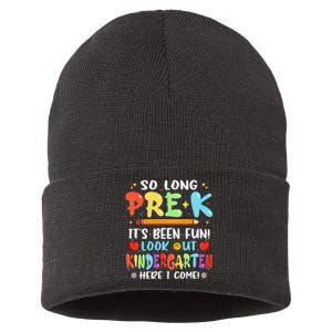 So Long PreK Its Been Fun Look Out Kindergarten Here I come Sustainable Knit Beanie