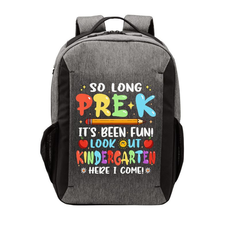 So Long PreK Its Been Fun Look Out Kindergarten Here I come Vector Backpack