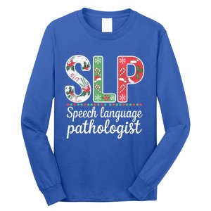 Speech Language Pathologist Christmas Speech Therapy Slp Gift Long Sleeve Shirt