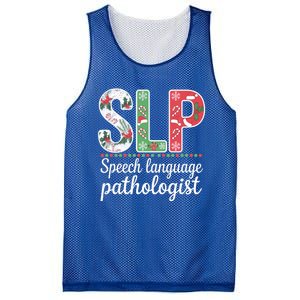 Speech Language Pathologist Christmas Speech Therapy Slp Gift Mesh Reversible Basketball Jersey Tank