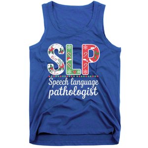 Speech Language Pathologist Christmas Speech Therapy Slp Gift Tank Top