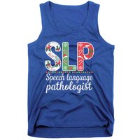 Speech Language Pathologist Christmas Speech Therapy Slp Gift Tank Top