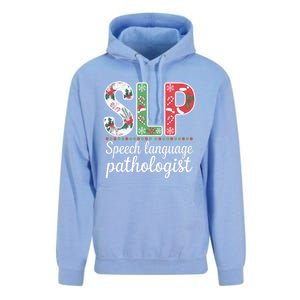 Speech Language Pathologist Christmas Speech Therapy Slp Gift Unisex Surf Hoodie