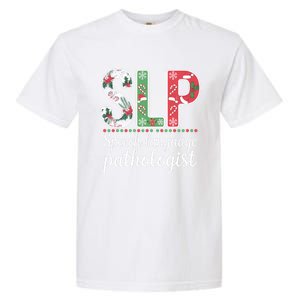 Speech Language Pathologist Christmas Speech Therapy Slp Gift Garment-Dyed Heavyweight T-Shirt