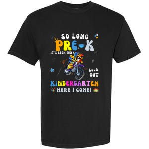 So Long PreK Kindergarten Here I Come Motorcycle Graduation Garment-Dyed Heavyweight T-Shirt