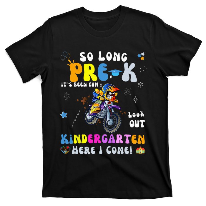 So Long PreK Kindergarten Here I Come Motorcycle Graduation T-Shirt