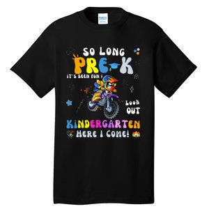 So Long PreK Kindergarten Here I Come Motorcycle Graduation Tall T-Shirt