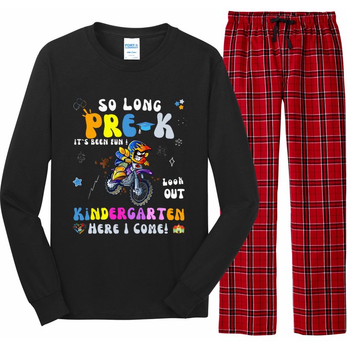 So Long PreK Kindergarten Here I Come Motorcycle Graduation Long Sleeve Pajama Set