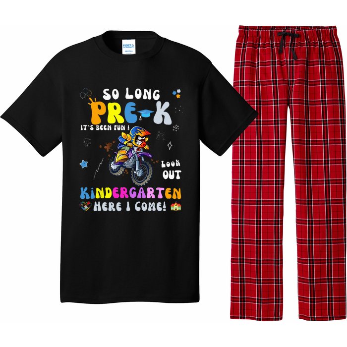 So Long PreK Kindergarten Here I Come Motorcycle Graduation Pajama Set