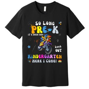 So Long PreK Kindergarten Here I Come Motorcycle Graduation Premium T-Shirt