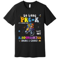 So Long PreK Kindergarten Here I Come Motorcycle Graduation Premium T-Shirt