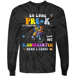 So Long PreK Kindergarten Here I Come Motorcycle Graduation Tie-Dye Long Sleeve Shirt