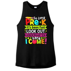 So Long Pre K Kindergarten Here Graduate Last Day Of School Gift Ladies PosiCharge Tri-Blend Wicking Tank