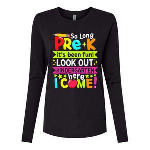 So Long Pre K Kindergarten Here Graduate Last Day Of School Gift Womens Cotton Relaxed Long Sleeve T-Shirt