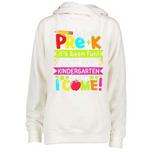 So Long Pre K Kindergarten Here Graduate Last Day Of School Gift Womens Funnel Neck Pullover Hood