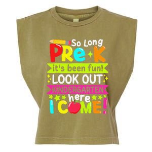 So Long Pre K Kindergarten Here Graduate Last Day Of School Gift Garment-Dyed Women's Muscle Tee