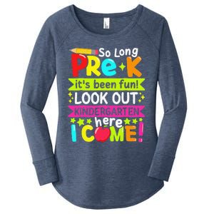 So Long Pre K Kindergarten Here Graduate Last Day Of School Gift Women's Perfect Tri Tunic Long Sleeve Shirt