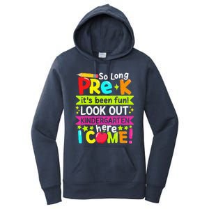 So Long Pre K Kindergarten Here Graduate Last Day Of School Gift Women's Pullover Hoodie