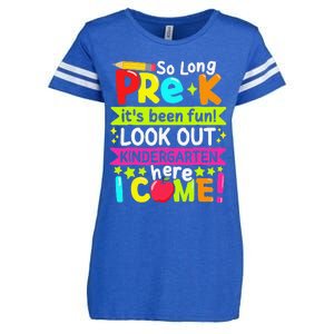 So Long Pre K Kindergarten Here Graduate Last Day Of School Gift Enza Ladies Jersey Football T-Shirt