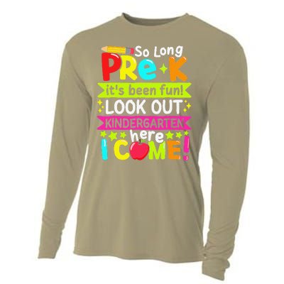 So Long Pre K Kindergarten Here Graduate Last Day Of School Gift Cooling Performance Long Sleeve Crew