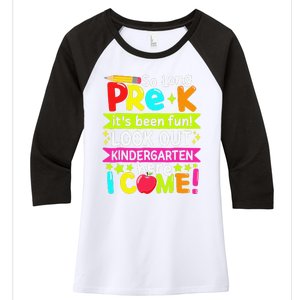 So Long Pre K Kindergarten Here Graduate Last Day Of School Gift Women's Tri-Blend 3/4-Sleeve Raglan Shirt