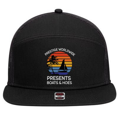 Style Lover Prestige Worldwide Boats And Hoes 7 Panel Mesh Trucker Snapback Hat