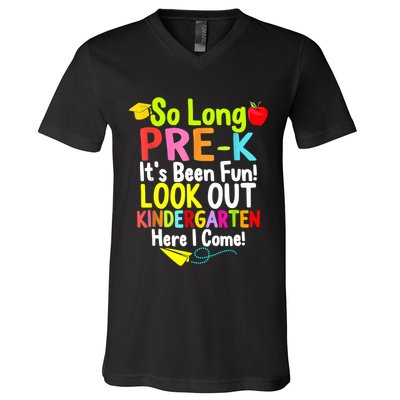 So Long PreK Look Out Kindergarten Funny Graduation Gifts V-Neck T-Shirt