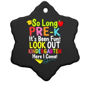 So Long PreK Look Out Kindergarten Funny Graduation Gifts Ceramic Star Ornament