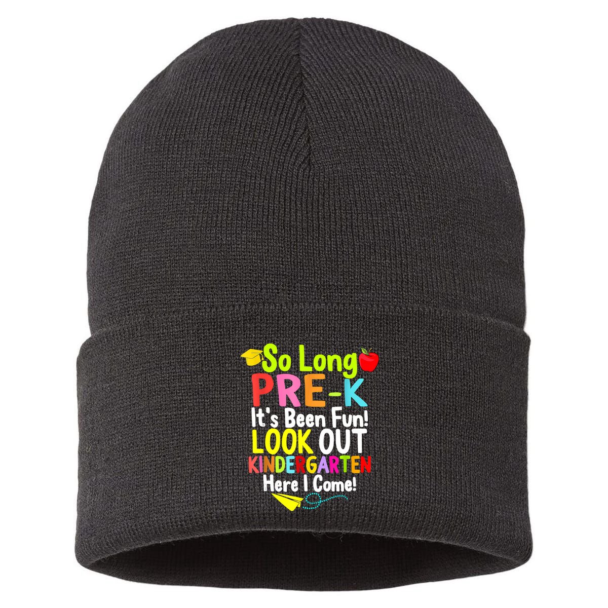 So Long PreK Look Out Kindergarten Funny Graduation Gifts Sustainable Knit Beanie
