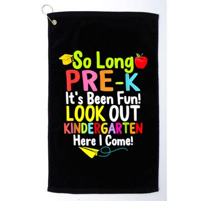 So Long PreK Look Out Kindergarten Funny Graduation Gifts Golf Towel