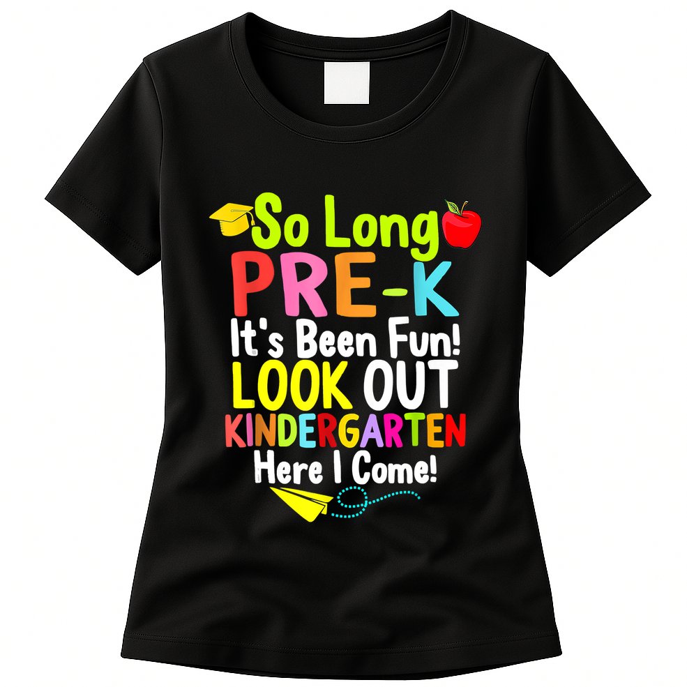 So Long PreK Look Out Kindergarten Funny Graduation Gifts Womens T-Shirt
