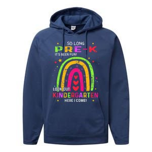 So Long PreK Look Out Kindergarten Graduation Gifts Rainbow Performance Fleece Hoodie