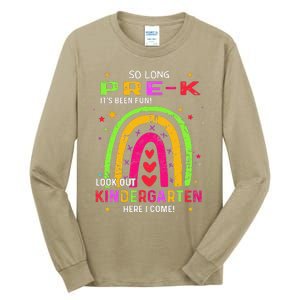 So Long PreK Look Out Kindergarten Graduation Gifts Rainbow Tall Long Sleeve T-Shirt