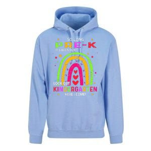 So Long PreK Look Out Kindergarten Graduation Gifts Rainbow Unisex Surf Hoodie