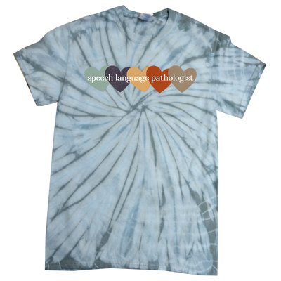 Speech Language Pathologist Teacher Hearts Back to School Tie-Dye T-Shirt